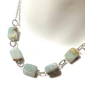2/$20, Natural Blue Green Calcite Paparazzi Necklace, Teal Genuine Gemstone